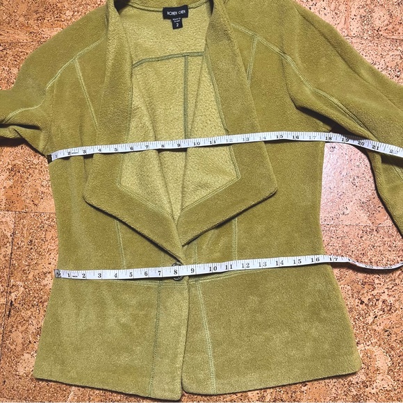 Ronen Chen Chartreuse Fleece Blazer Jacket Sz 2 - Picture 8 of 10